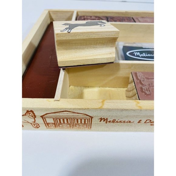 Melissa & Doug Horse Equestrian Wood Mounted Rubber Stamps 10 Count Pony Art - Picture 6 of 7